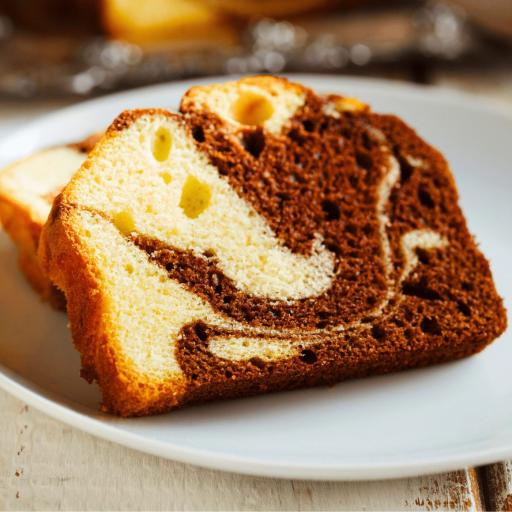 Bakendales Marble Loaf cake, with beautiful swirls of vanilla and chocolate