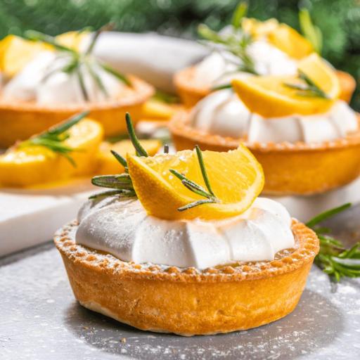 A classic Bakendales lemon meringue tart with a golden-brown meringue topping